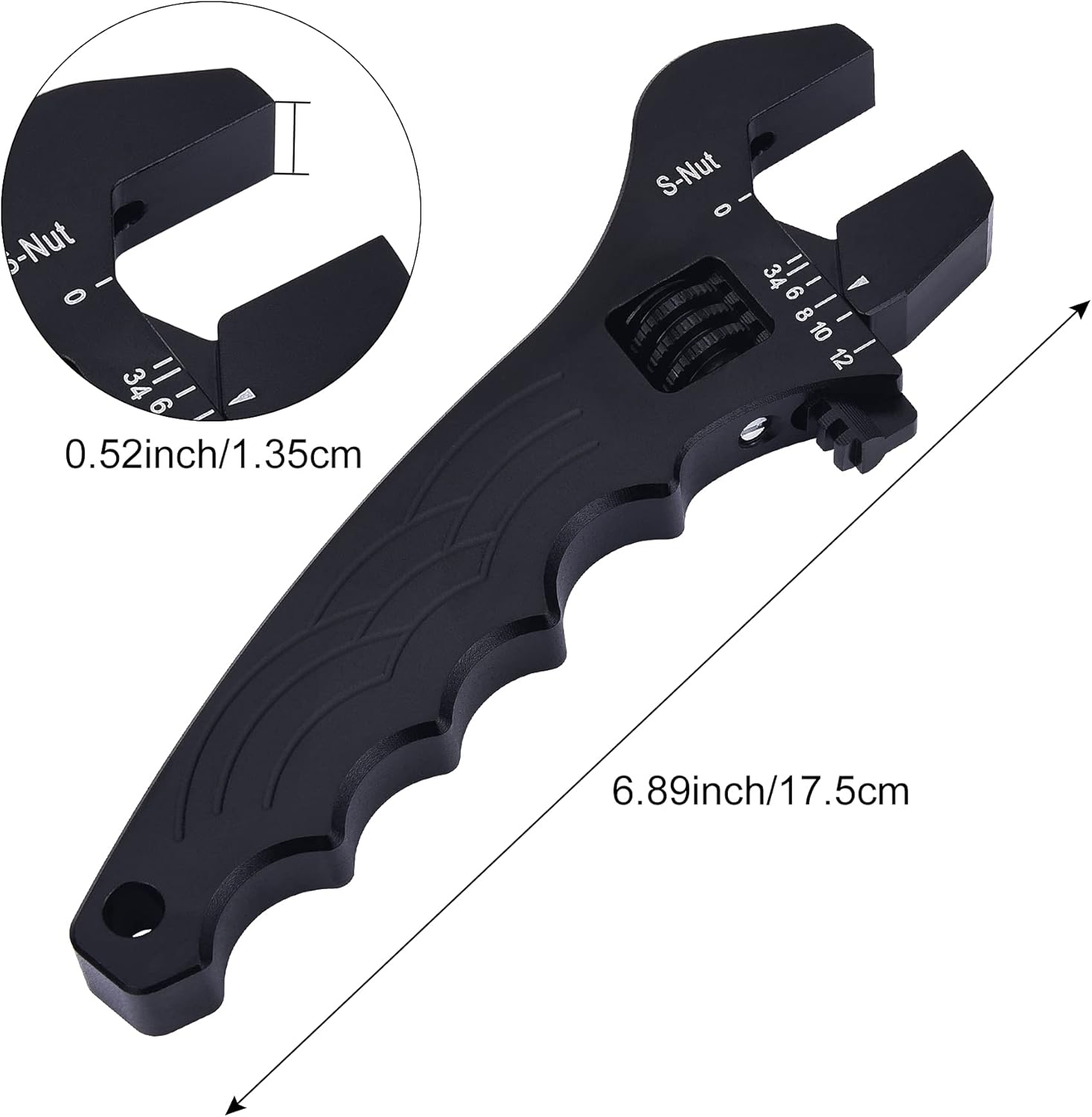 Adjustable 3AN-12AN Black Aluminum AN Fitting Hose Wrench by EVIL ENERGY