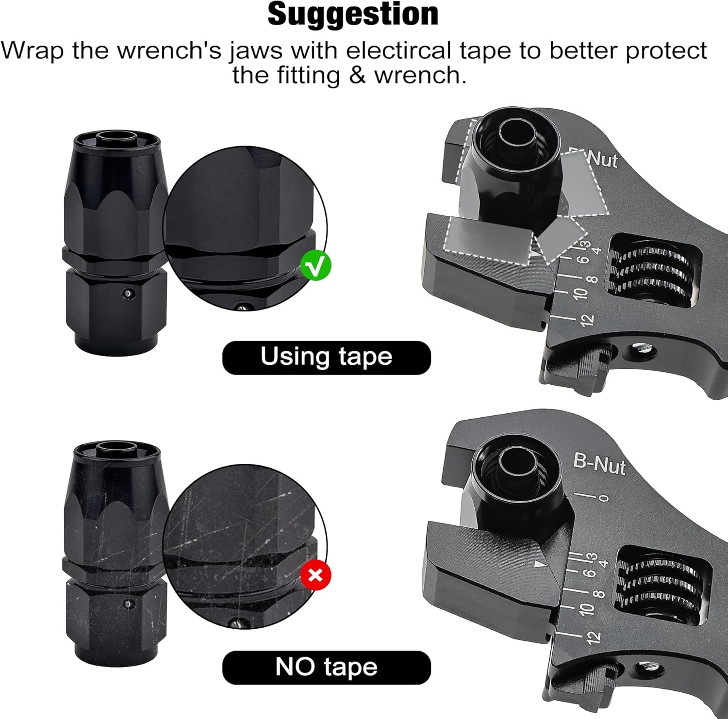 Adjustable 3AN-12AN Black Aluminum AN Fitting Hose Wrench by EVIL ENERGY