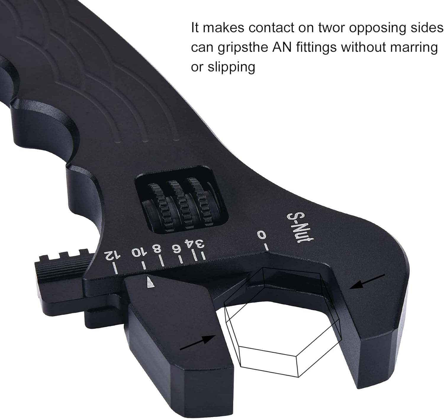 Adjustable 3AN-12AN Black Aluminum AN Fitting Hose Wrench by EVIL ENERGY