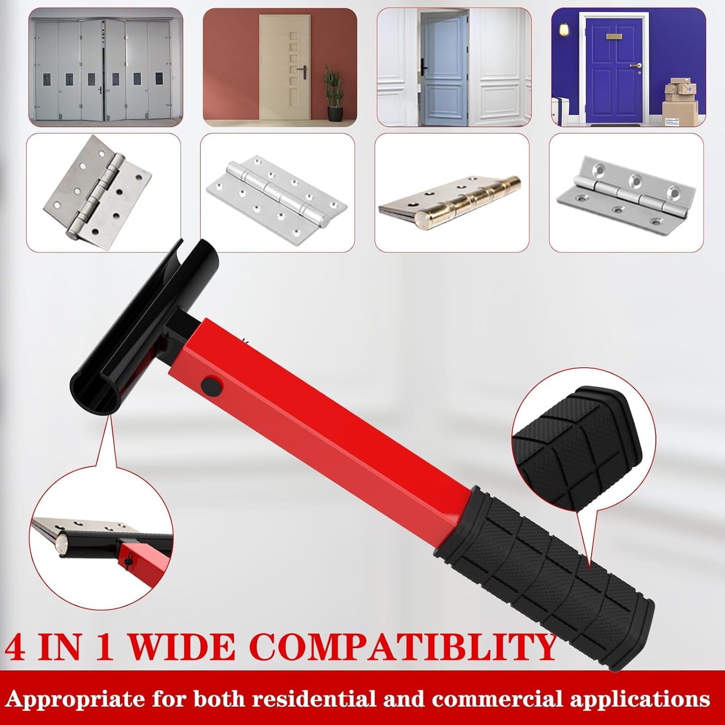 Adjustable 4-in-1 Door Hinge Gap Adjustment Tool for Residential & Commercial Use