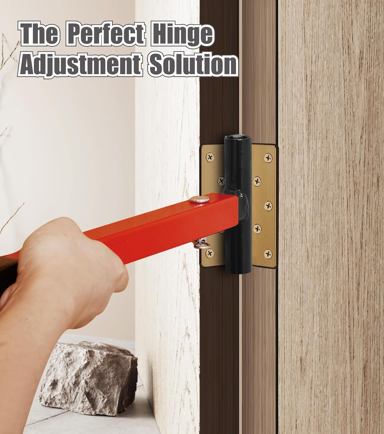 Adjustable 4-in-1 Door Hinge Gap Wrench Tool - High Carbon Steel with Comfortable Grip - Ideal for Commercial and Residential Doors - WildKart