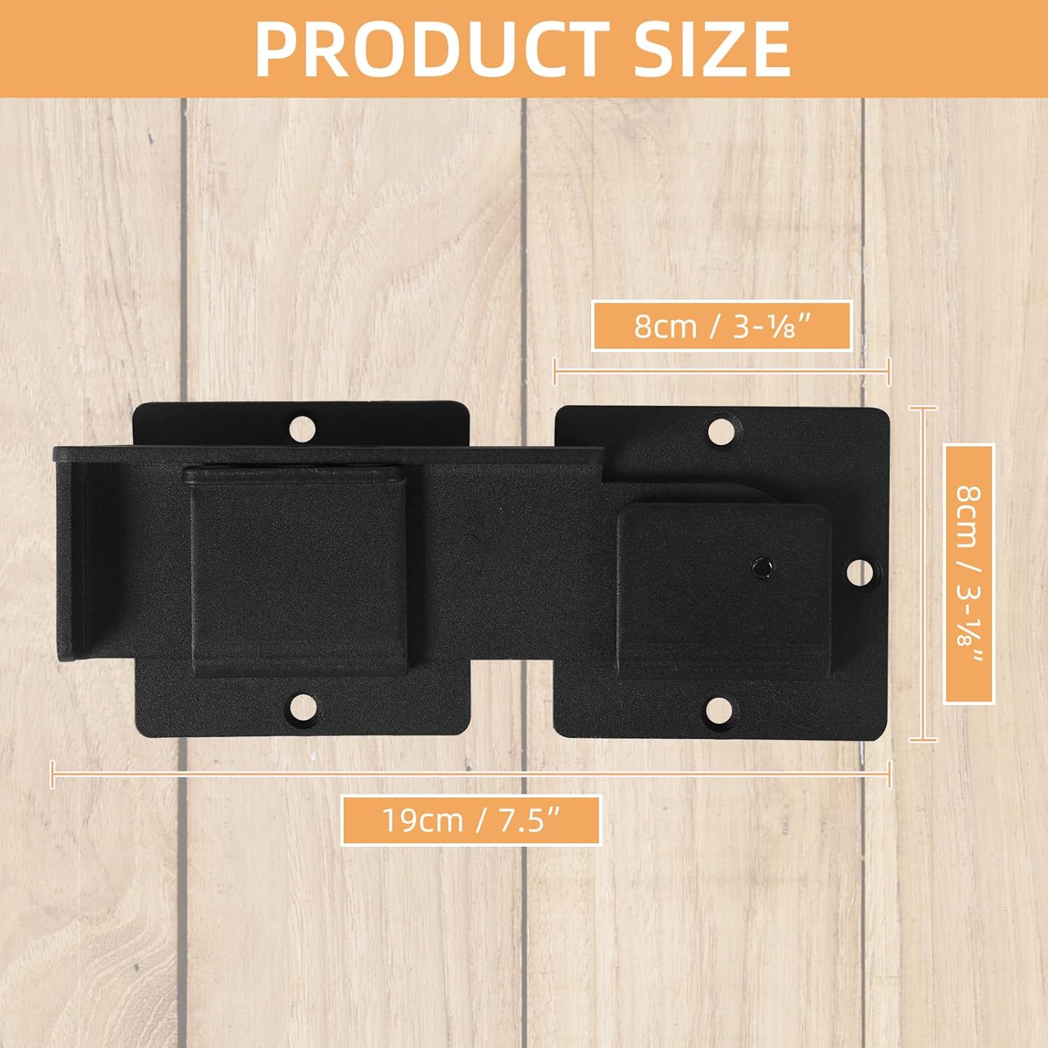 Adjustable 7.5" Aluminum Alloy Flip Gate Latch Lock with 3 Padlock Holes - Barn Door Hardware