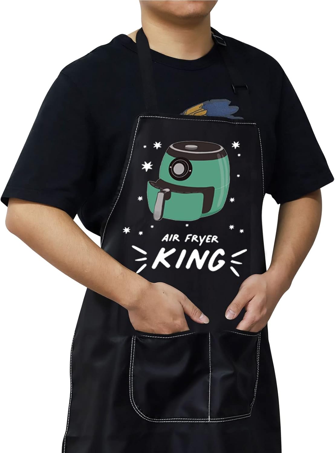 Adjustable Air Fryer Oven Apron with Pockets - Ideal Gift for Air Fryer Enthusiasts and Chefs