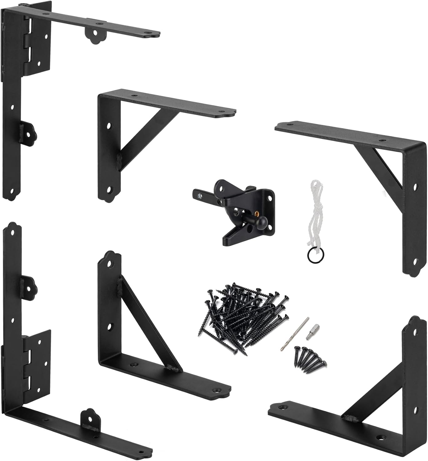 Adjustable Anti-Sag Gate Frame Kit with Heavy Duty Hardware for Wooden Fences, Driveway Gates, Shed Doors, and Windows