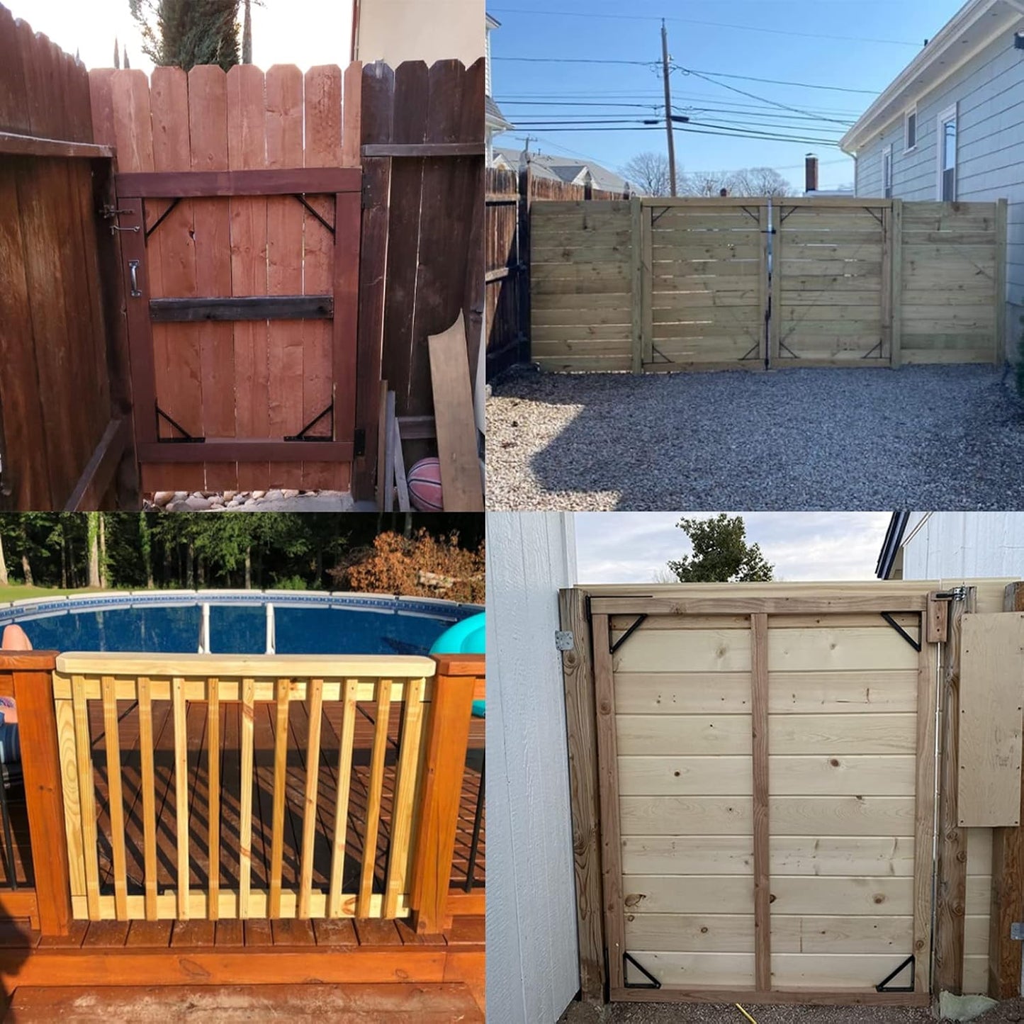 Adjustable Anti-Sag Gate Frame Kit with Heavy Duty Hardware for Wooden Fences, Driveway Gates, Shed Doors, and Windows