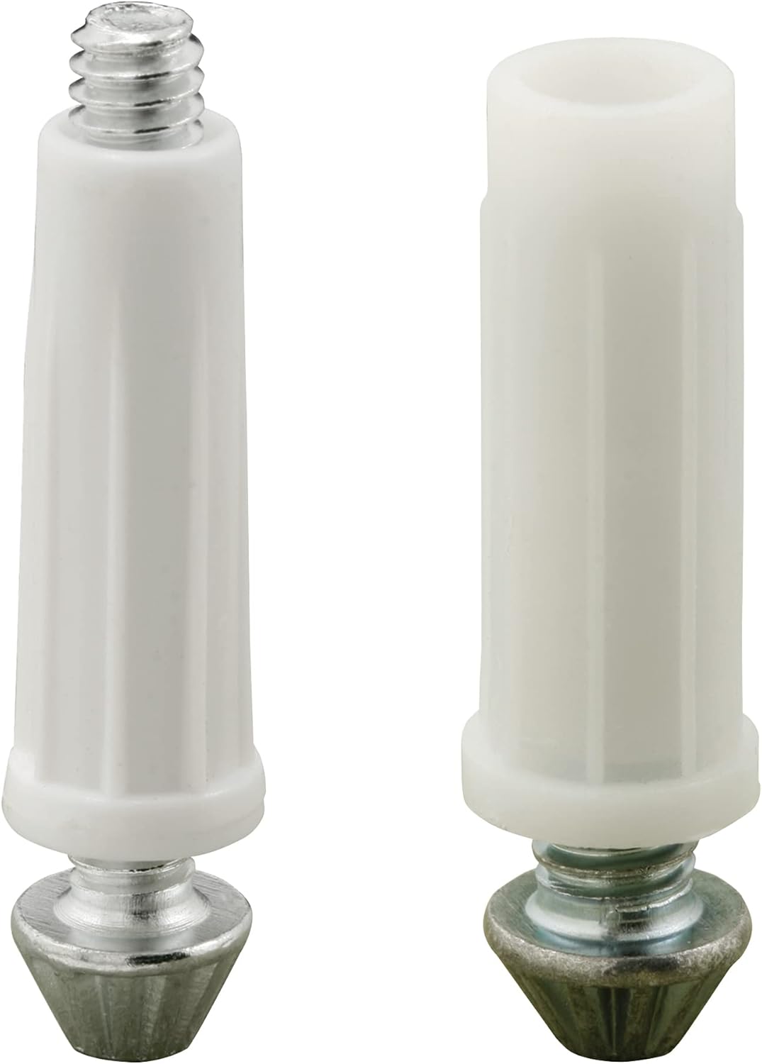 Adjustable Bi-Fold Door Bottom Pivot Kit with Steel Pivot Tips - Set of 2 Pairs, 3/8 In. and 7/16 In. Plastic Bases