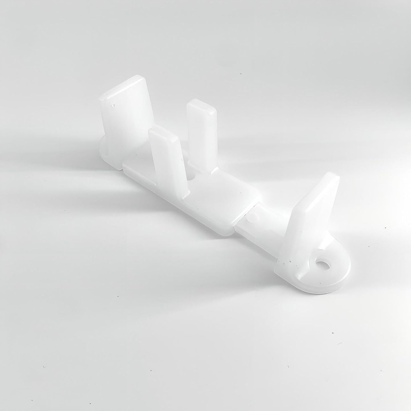 Adjustable Bypass Sliding Door Guide for 3/4 or 1-3/8 inch Doors - 5 Pack White - CAMGJORT N 6761