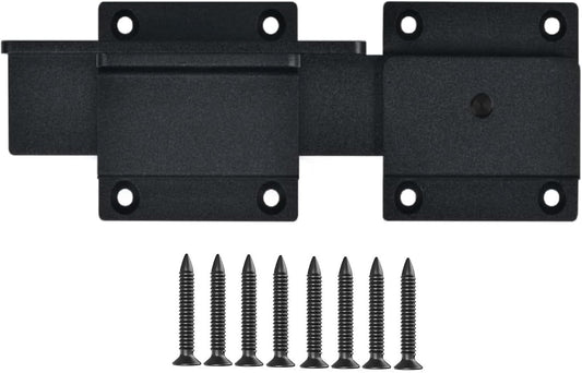 Adjustable Carbon Steel Flip Gate Latch Lock with Padlock Hole for Outdoor Gates and Fences - Black