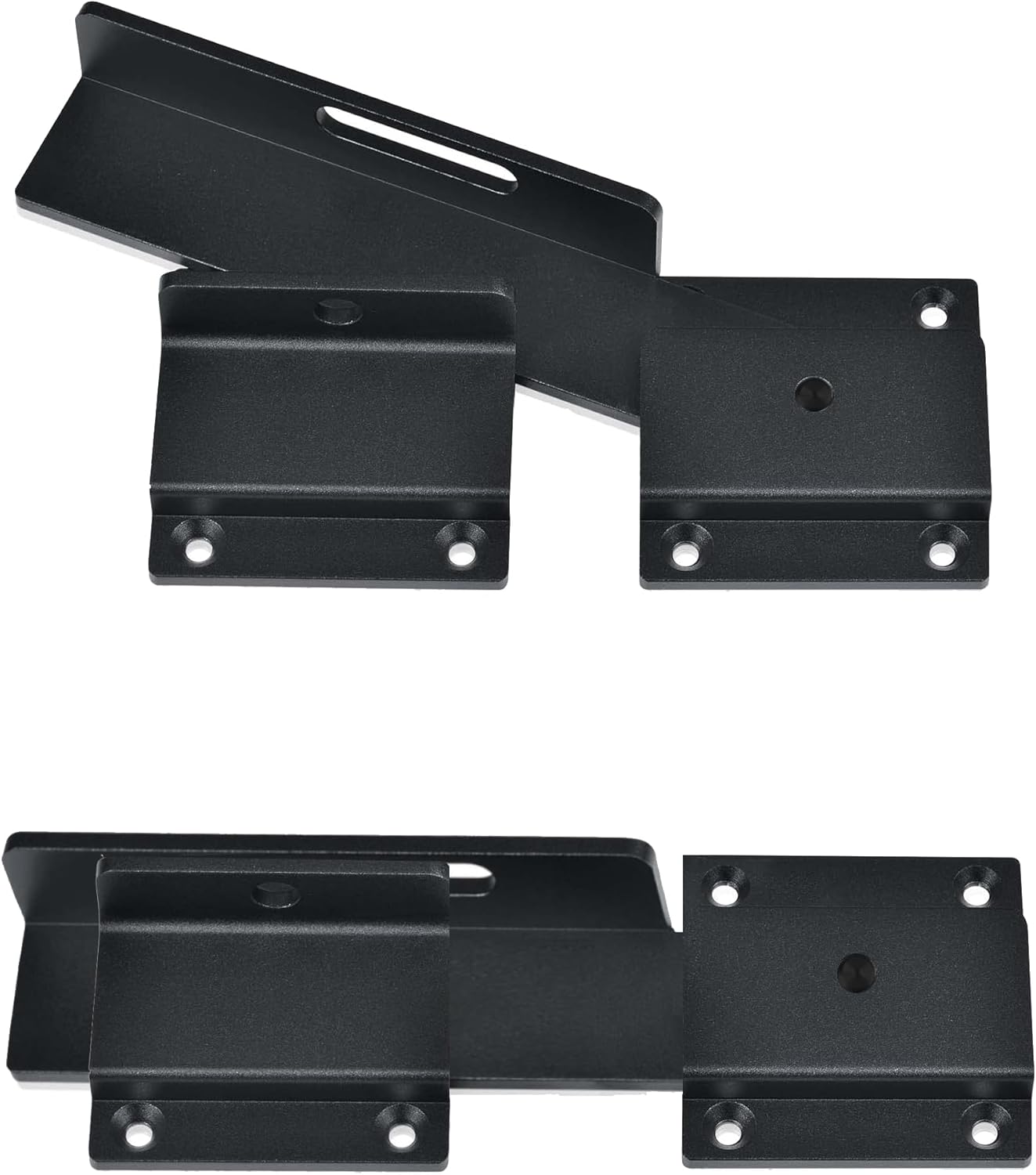 Adjustable Carbon Steel Flip Gate Latch Lock with Padlock Hole for Outdoor Gates and Fences - Black