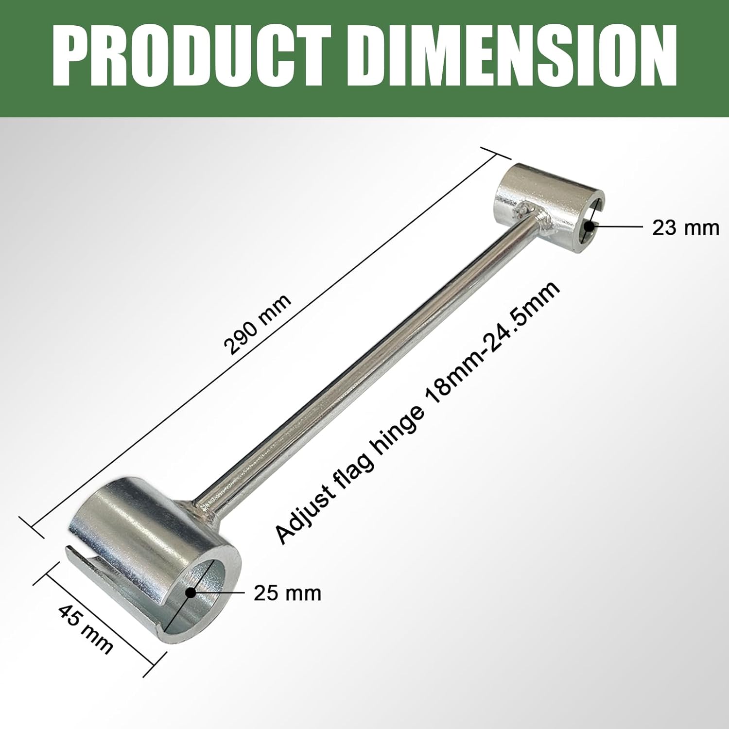 Adjustable Door Hinge Repair Tool for Precise Alignment (23mm-25mm) - Gap Adjusting Wrench and Cut Out Spanner for Flag Hinges