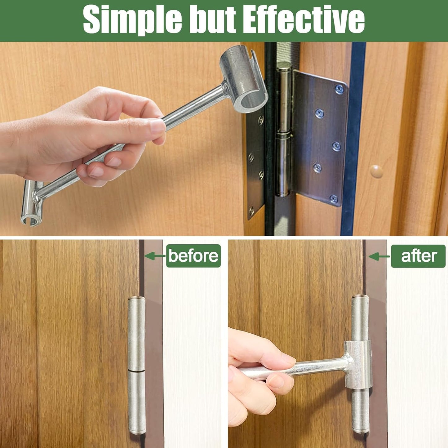 Adjustable Door Hinge Repair Tool for Precise Alignment (23mm-25mm) - Gap Adjusting Wrench and Cut Out Spanner for Flag Hinges