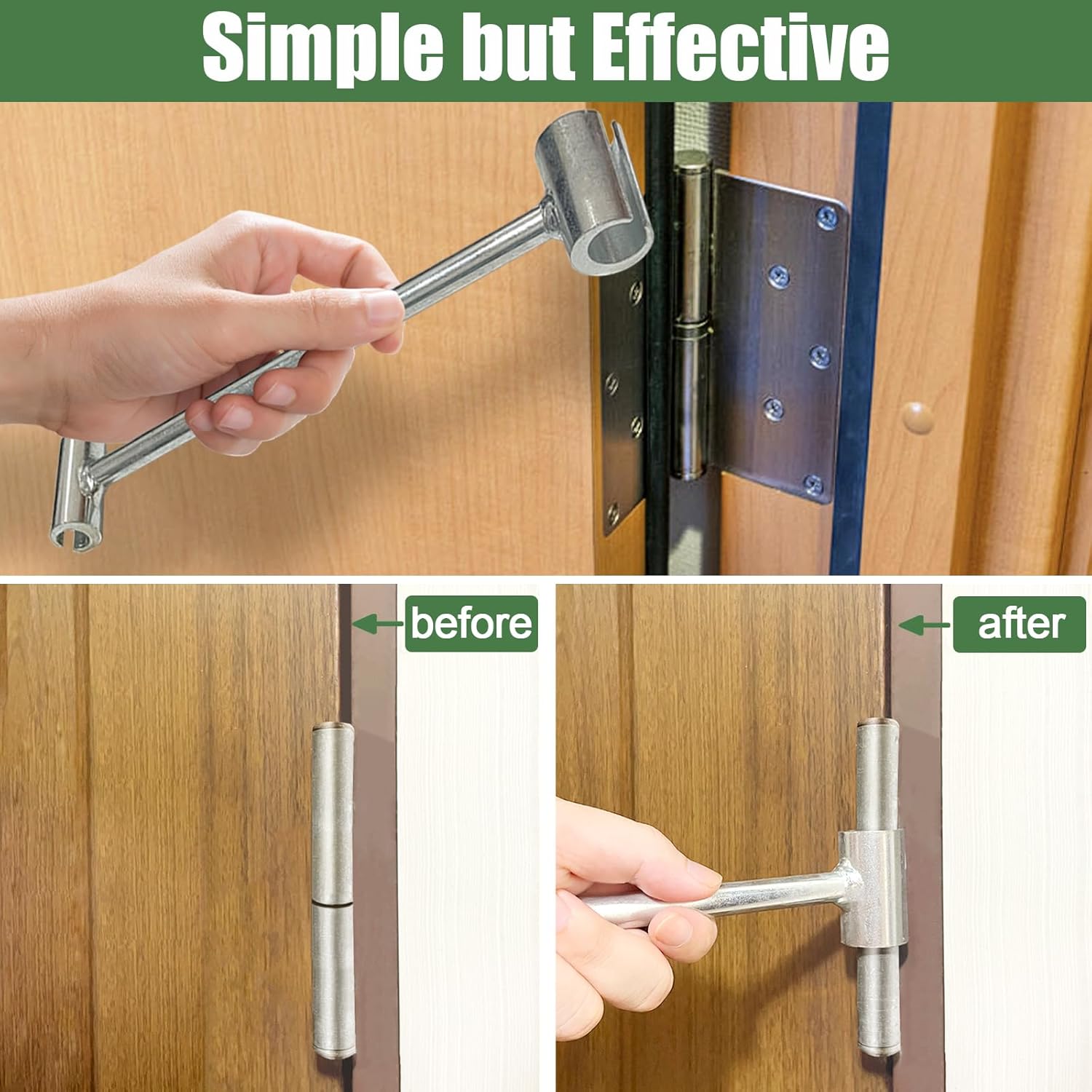 Adjustable Door Hinge Repair Tool for Precise Alignment (23mm-25mm) - Gap Adjusting Wrench and Cut Out Spanner for Flag Hinges