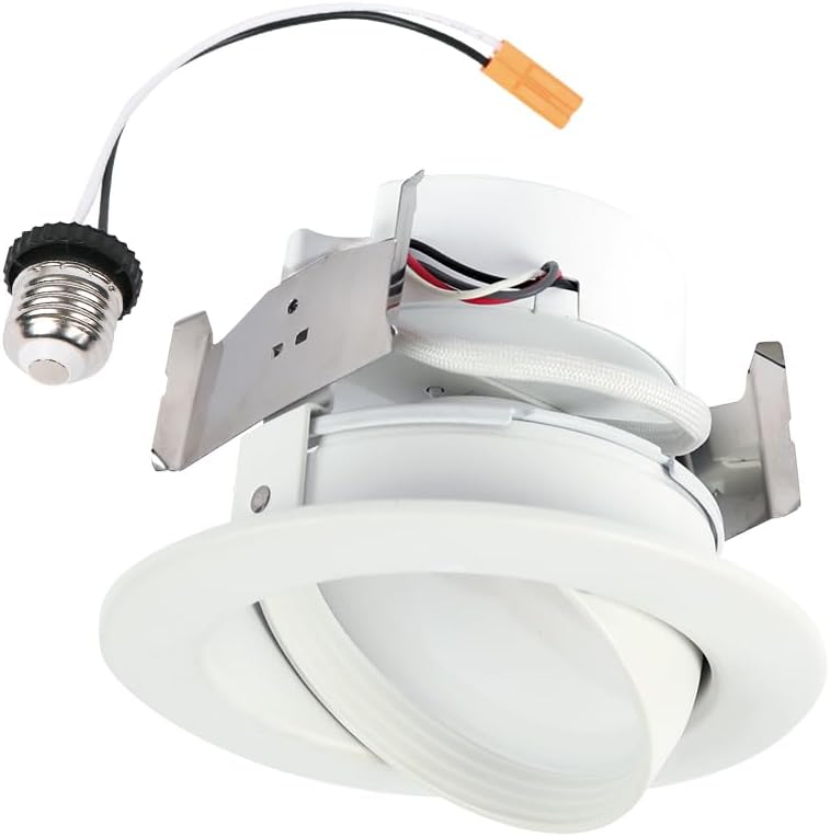 Adjustable Gimbal LED Trim Downlight with Selectable Lumens & Color Temperatures - HALO RA 4-Inch RA56LS9FSD2W1EWH