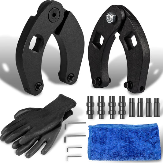 Adjustable Gland Nut Wrench Set for Hydraulic Cylinders - Includes Gloves, Towel, and Allen Wrenches - Ideal for Farm & Construction Equipment