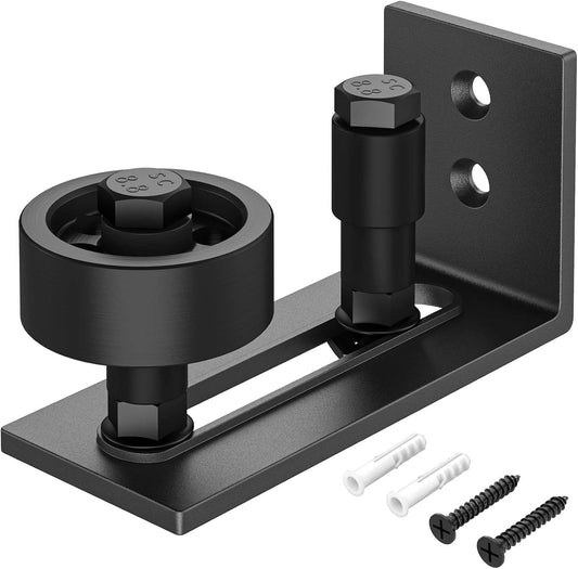 Adjustable Heavy Duty Sliding Barn Door Floor Guide with Wall Mount System - 8 Pack Non-Damage Flush Bottom Design