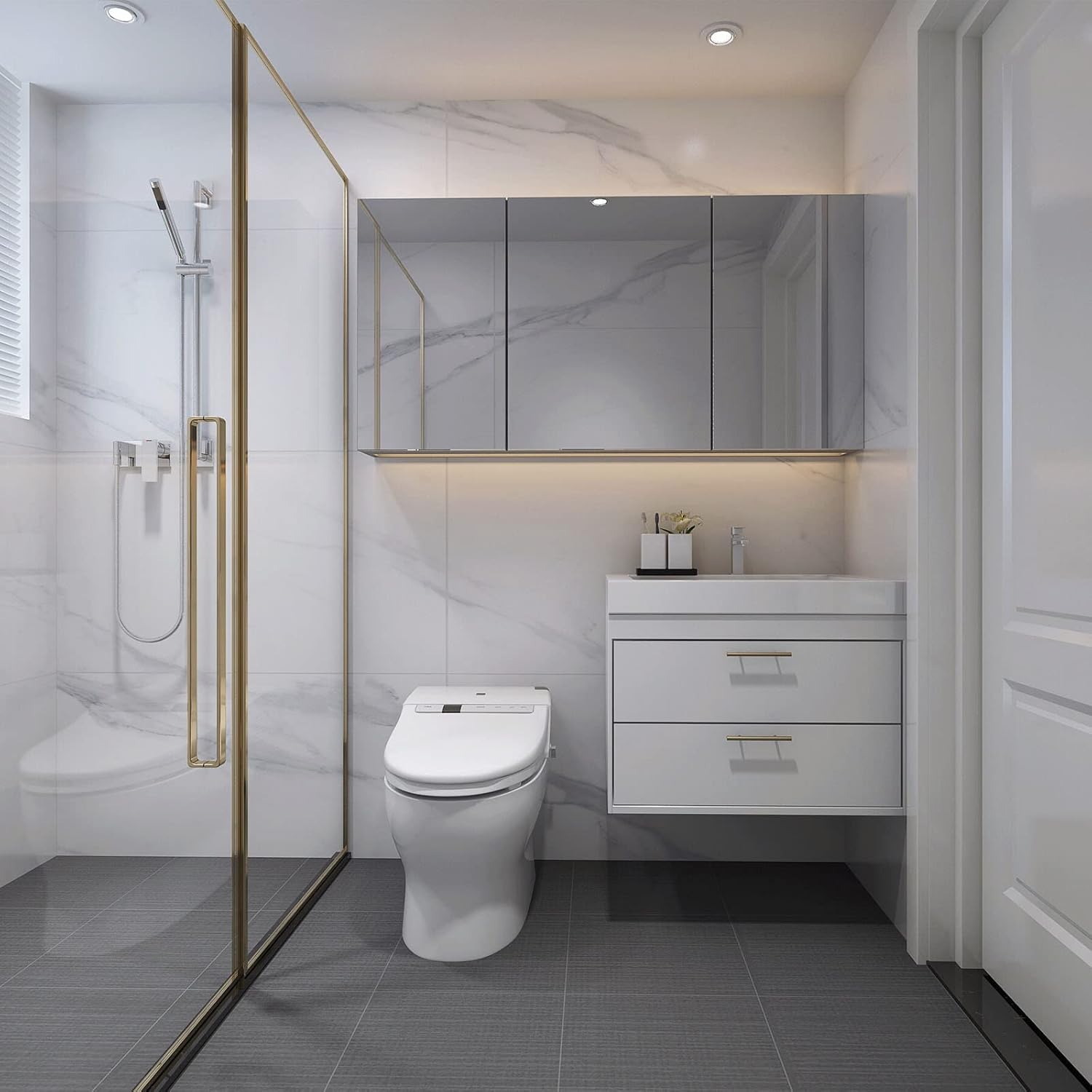 Adjustable KnLnny Ware 4-Inch LED Recessed Lights 4-Pack with Gimbal Eyeball, Junction Box, 5CCT Selectable, Airtight, 9W 750LM, Dimmable, ETL Listed