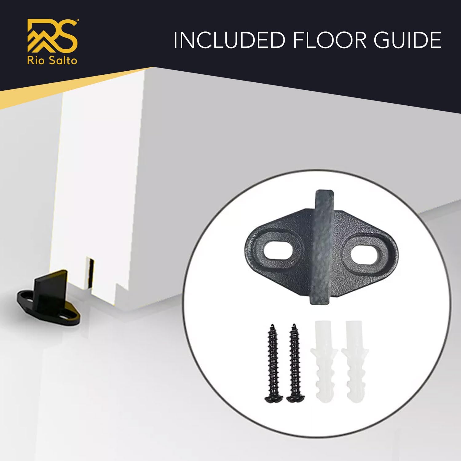 Adjustable Length Gold Barn Door Hardware Kit for Modern Interior Sliding Doors (39"-79") - 6.5ft Brushed Brass Panel Hardware for 1 Door - WildKart