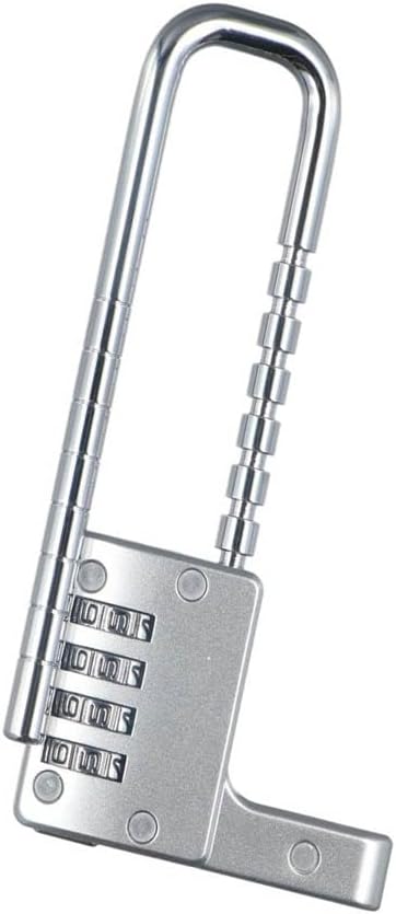 Adjustable Lengthened U-Shaped Lock with 4 Digit Combination - Portable Gym Locker Password Lock