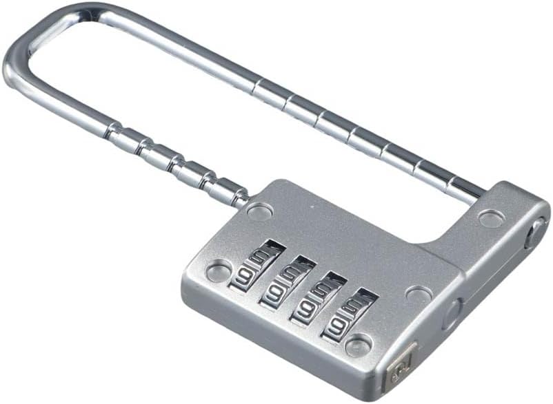 Adjustable Lengthened U-Shaped Lock with 4 Digit Combination - Portable Gym Locker Password Lock