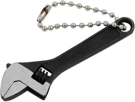 Adjustable Mini Size Black Spanner Nut Wrench Tool with 2.5" Jaw Capacity for Tight Spaces