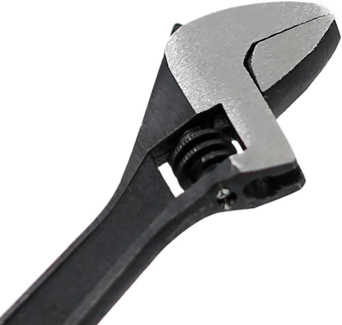 Adjustable Mini Size Black Spanner Nut Wrench Tool with 2.5" Jaw Capacity for Tight Spaces