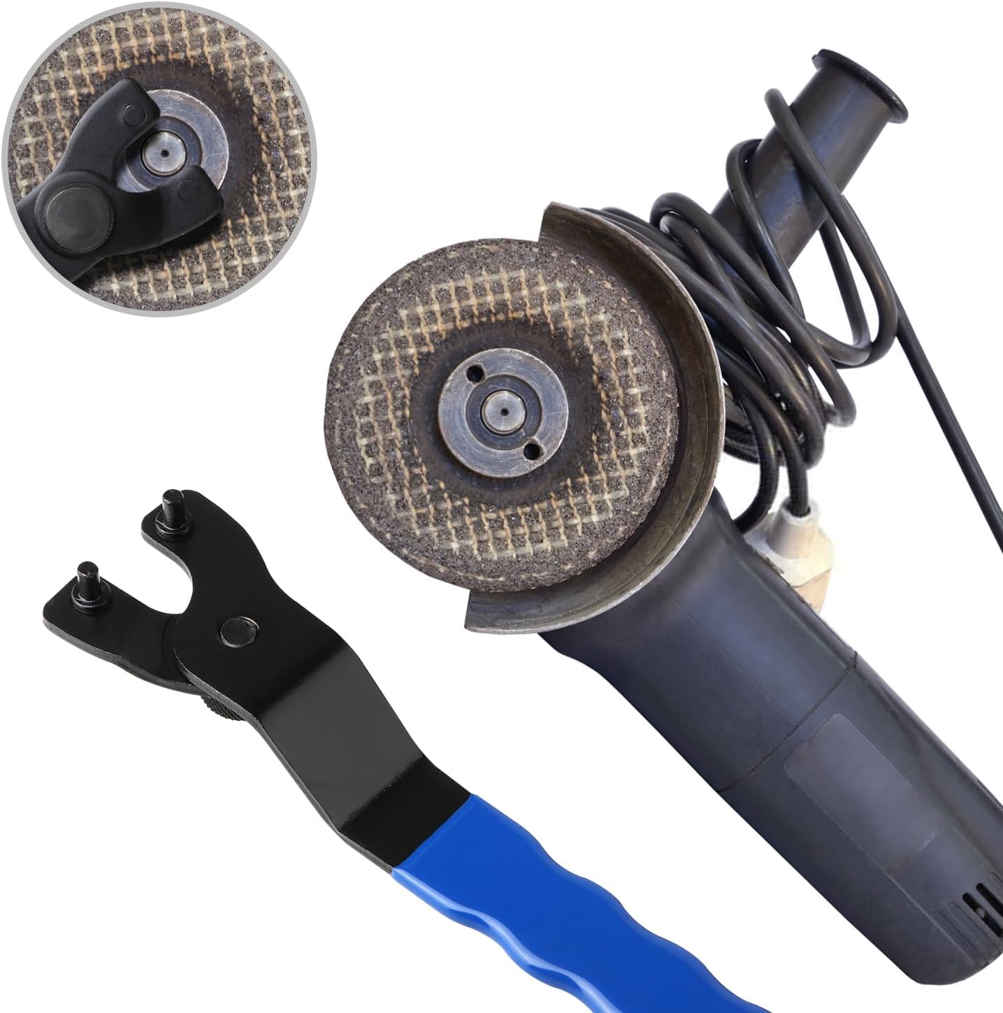 Adjustable Pin Wrench for Angle Grinder Machine - Grinder Spanner Wrench in Blue Color by KINMINGZHU