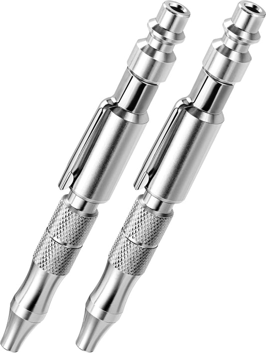 Adjustable Pocket Air Blow Gun 2-Pack with "M" Quick Plug, 150 PSI Max for Dust Cleaning - Industrial Style Pen