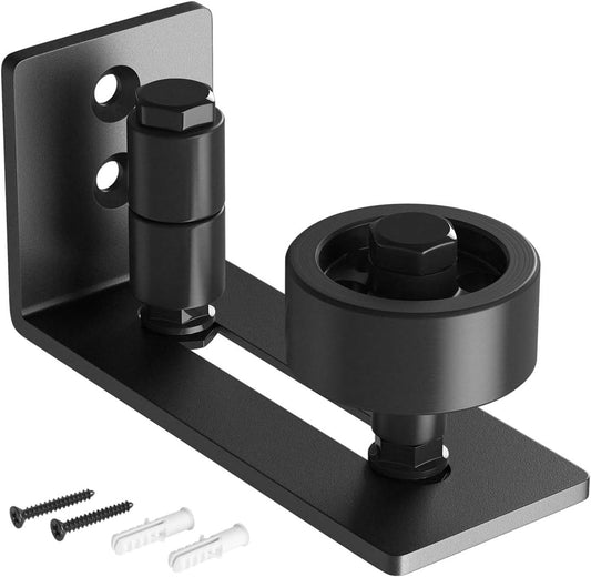 Adjustable Sliding Barn Door Floor Guide - 8 Setup Options - DIY Friendly Bottom Roller - Black Stay Roller - 1PCS - WildKart