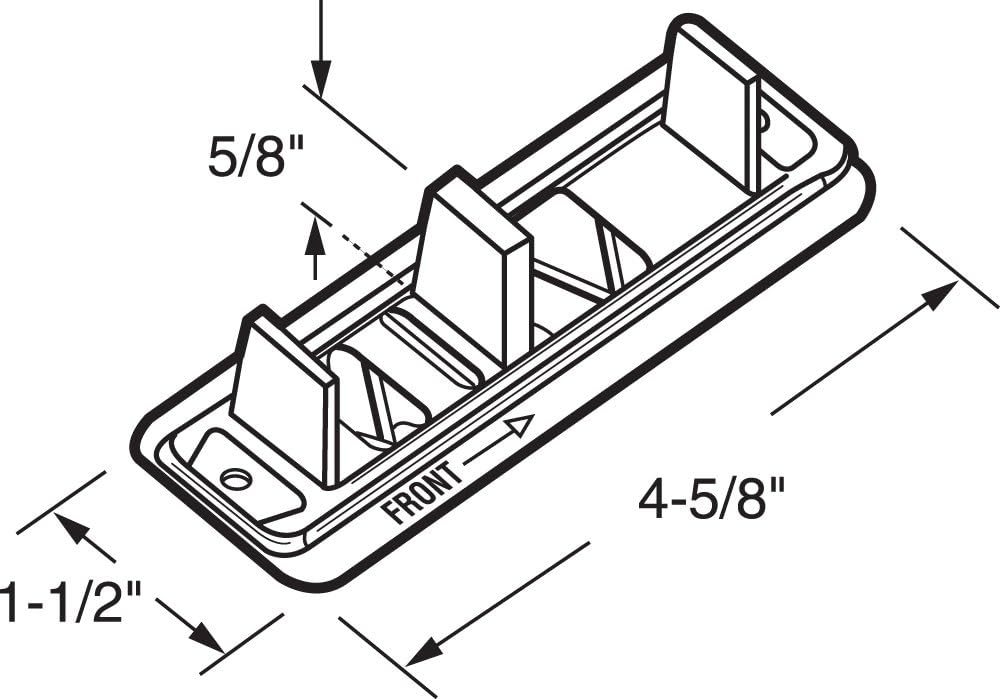 Adjustable Stamped Steel Closet Door Floor Guide - 2 Pack by Prime-Line N 6560 - WildKart