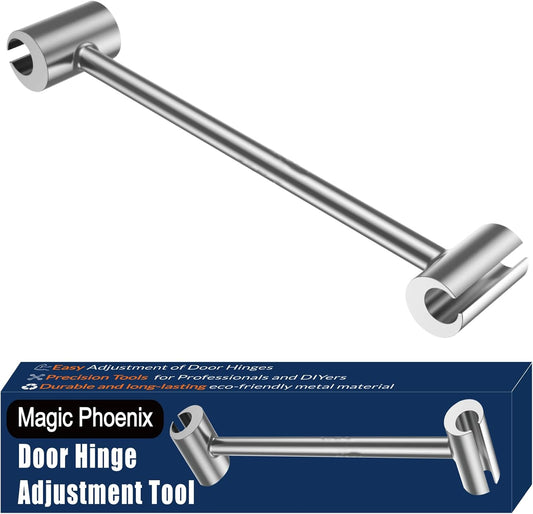Adjustable Steel Door Hinge Repair Tool for Round Bolts (0.315-0.75in) - Double-ended Wrench for Heavy-duty Gap Adjustment