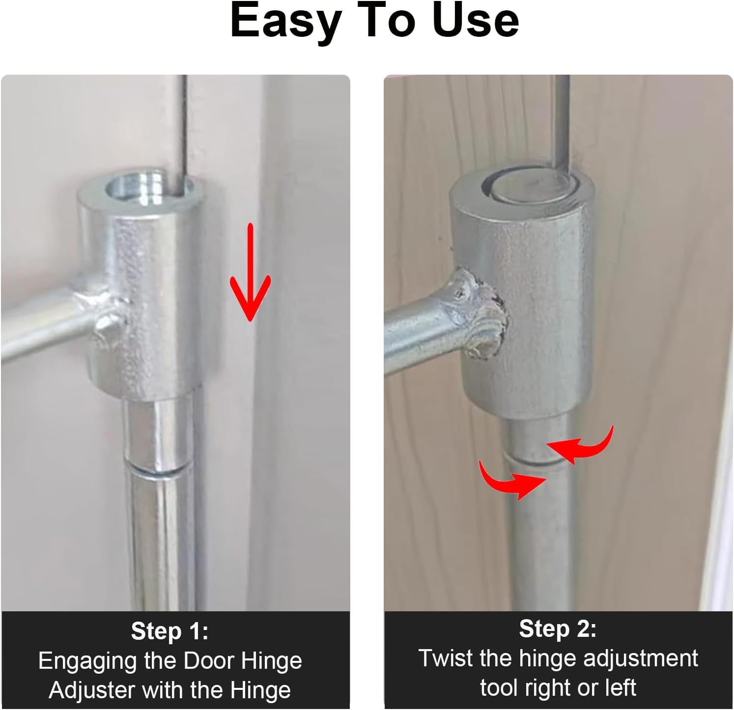 Adjustable Steel Door Hinge Repair Tool for Round Bolts (0.315-0.75in) - Double-ended Wrench for Heavy-duty Gap Adjustment