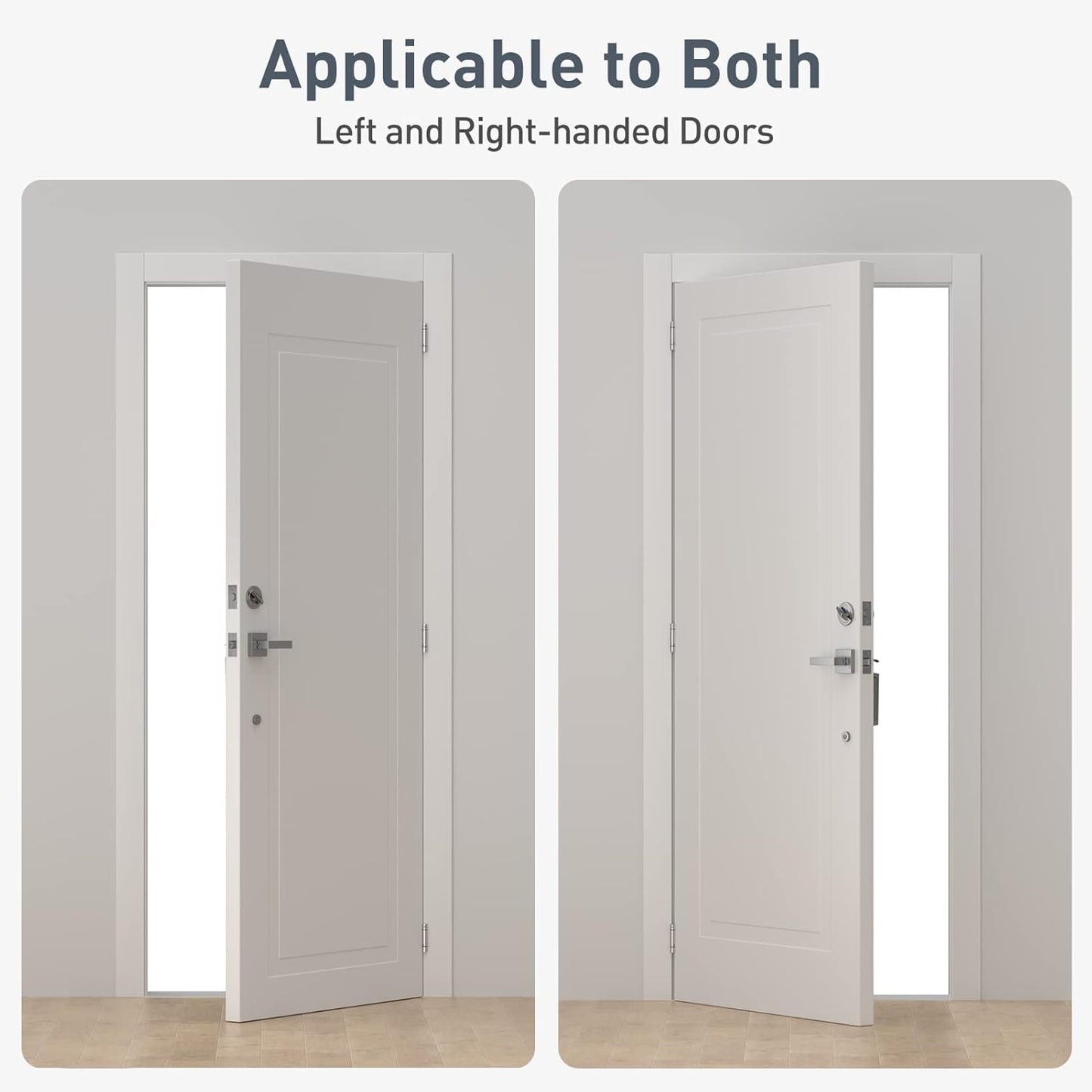 Adjustable Tension Self Closing Door Hinges 3.5 Inch, Brushed Nickel Finish, UL Listed, 1 Pack