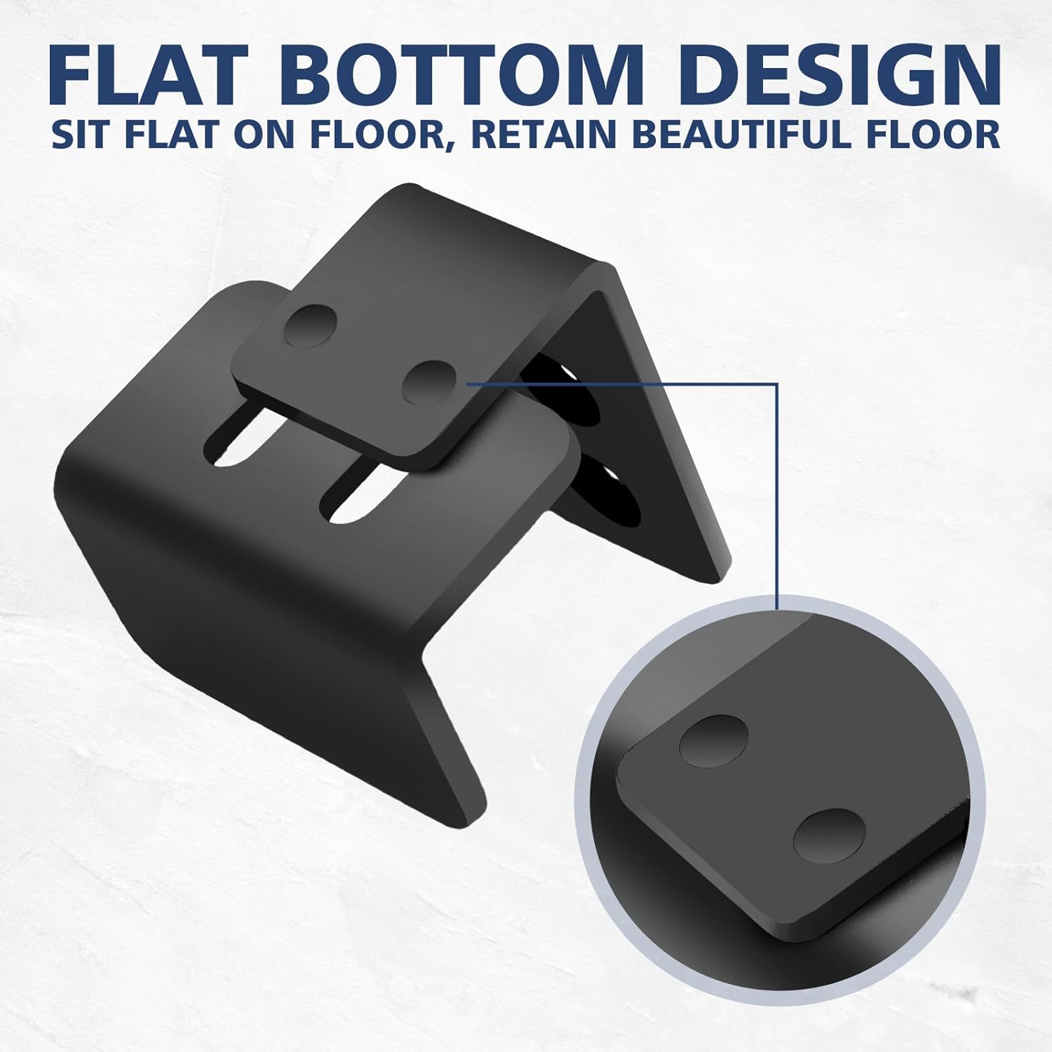 Adjustable U-Shape Sliding Barn Door Floor Guide with Wall Mount System - 1 Pack