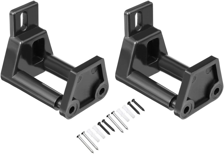 Adjustable Wall Mount Black Barn Sliding Door Floor Guide - Set of 2 Pieces by uxcell