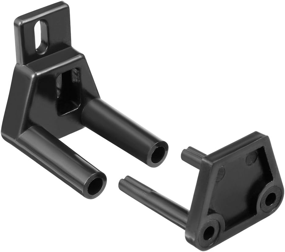 Adjustable Wall Mount Black Barn Sliding Door Floor Guide - Set of 2 Pieces by uxcell