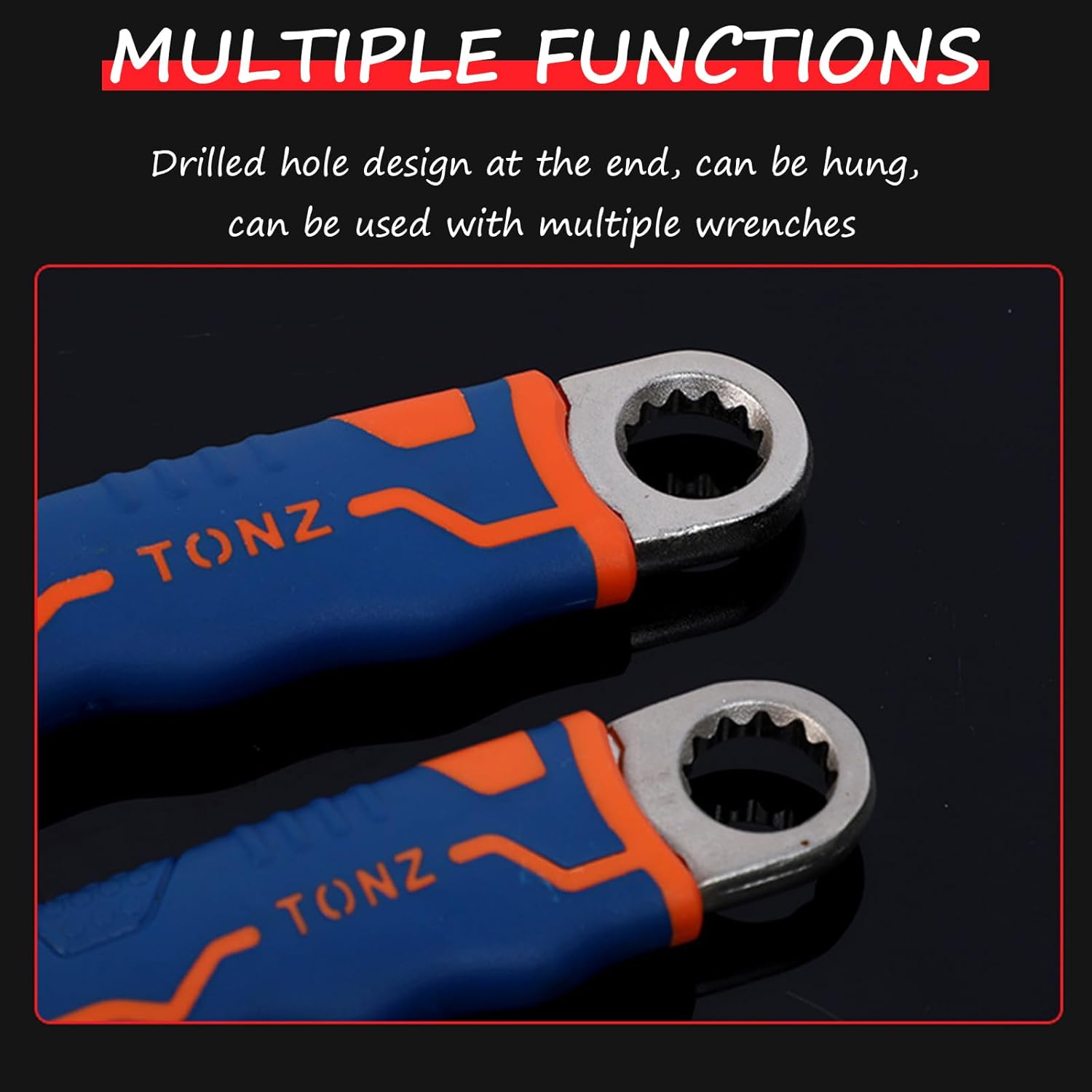 Adjustable Wrench Set - 6-Inch Wrenches with Rubber Grip Handle for Home, Garage, Workshop - Carbon Steel Design by QILUCKY
