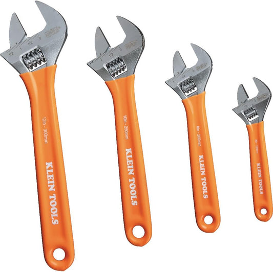 Adjustable Wrench Set with Extra Capacity by Klein Tools - 4 Pieces