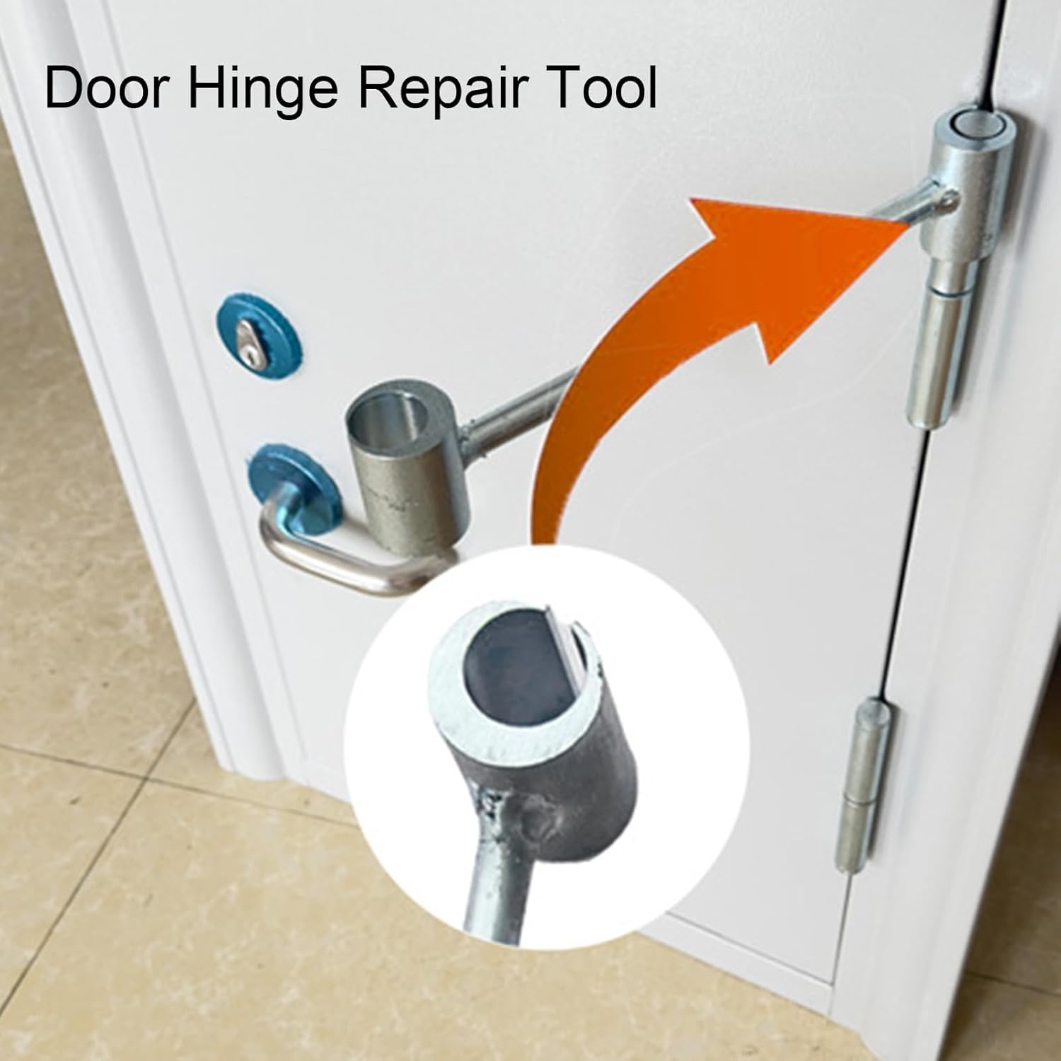 Adjustable Wrench Tool for Standard Door Hinge Repair - Heavy Duty Gap Adjusting Spanner Key - Round Bolt Standard Gauge - 14-18mm - 1PC