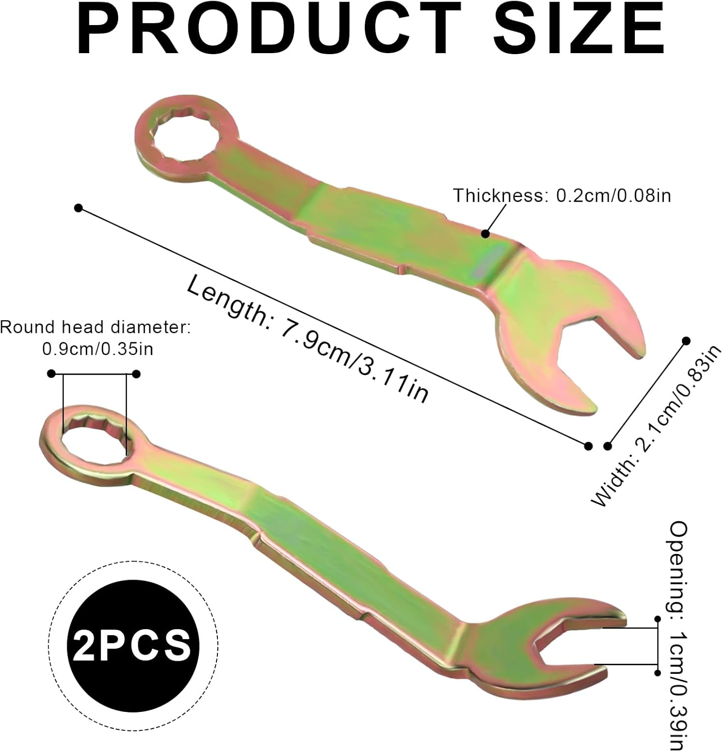 Adjustment Tool Set for Bi-Fold and Pocket Closet Doors - 2pcs N7164 Angled Wrenches for Johnson 3/8 Open Hardware