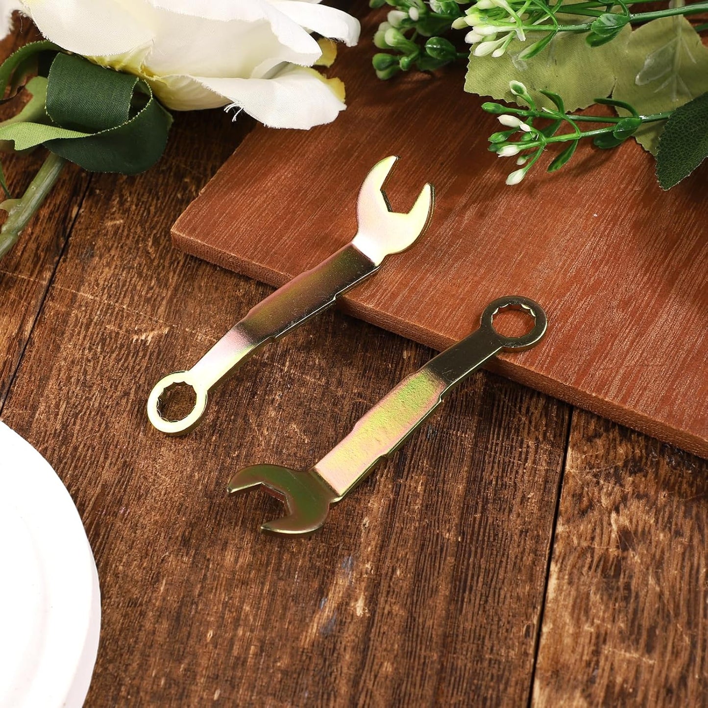 Adjustment Tool Set for Bi-Fold and Pocket Closet Doors - 2pcs N7164 Angled Wrenches for Johnson 3/8 Open Hardware