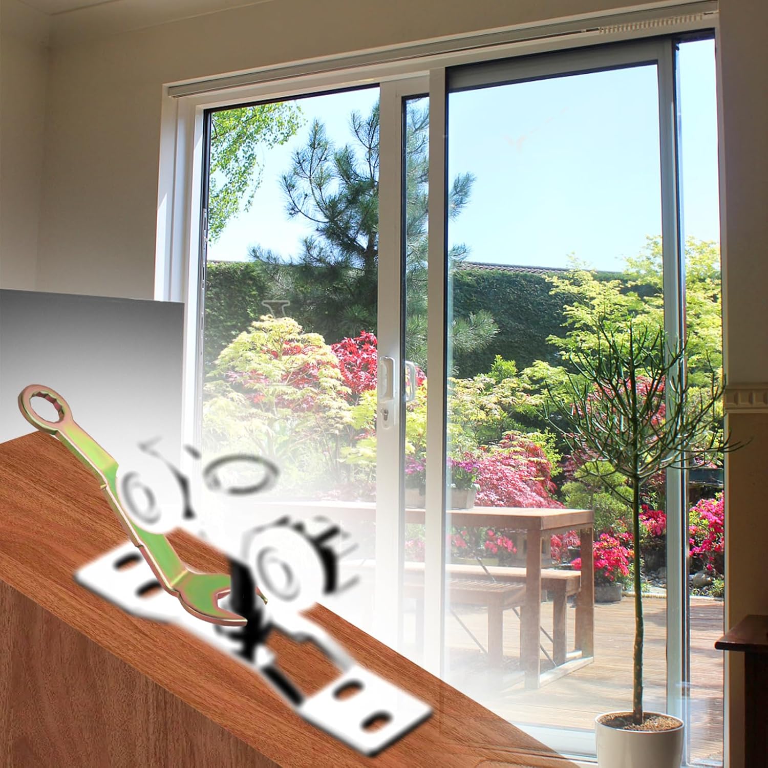 Adjustment Tool Set for Bi-Fold and Pocket Closet Doors - 2pcs N7164 Angled Wrenches for Johnson 3/8 Open Hardware