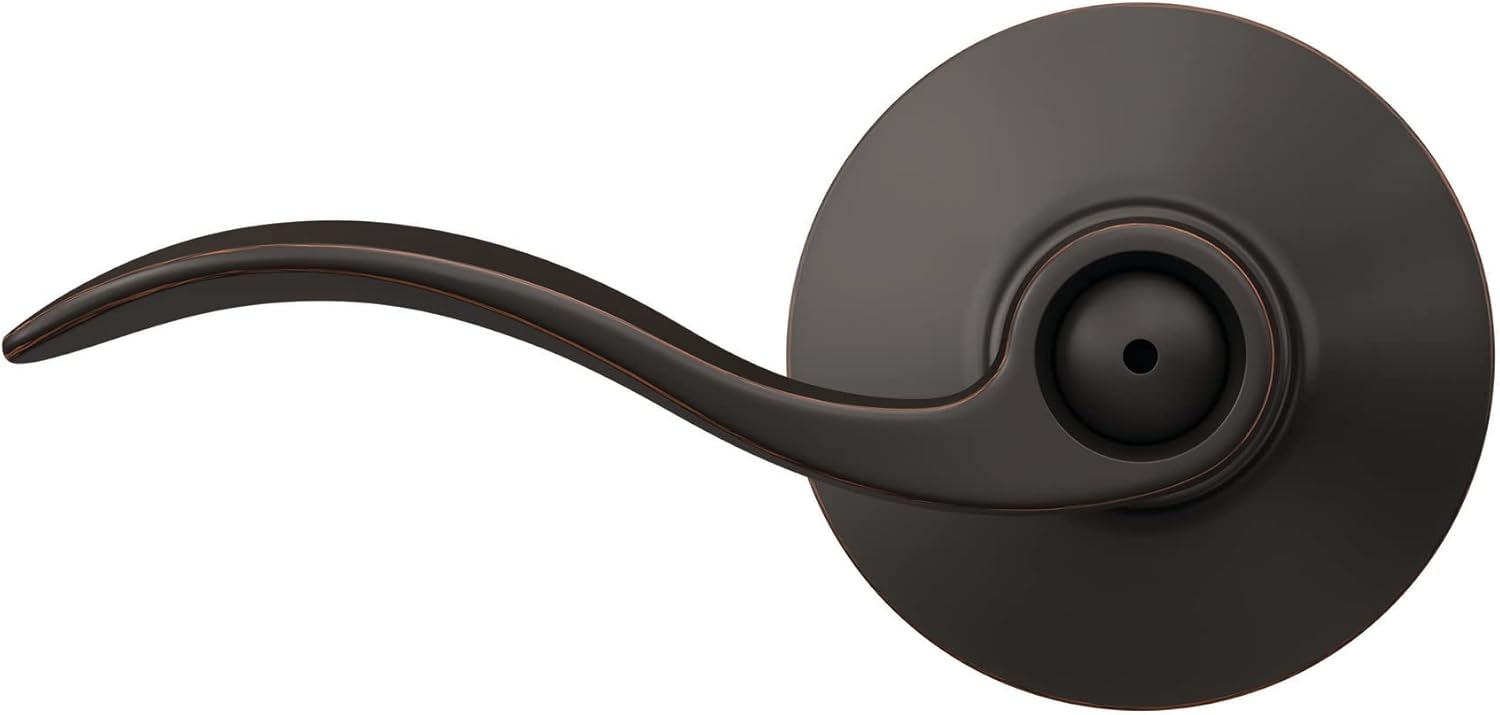 Aged Bronze Schlage Accent Door Lever F40 ACC 716 for Bed & Bath Privacy Lock - WildKart