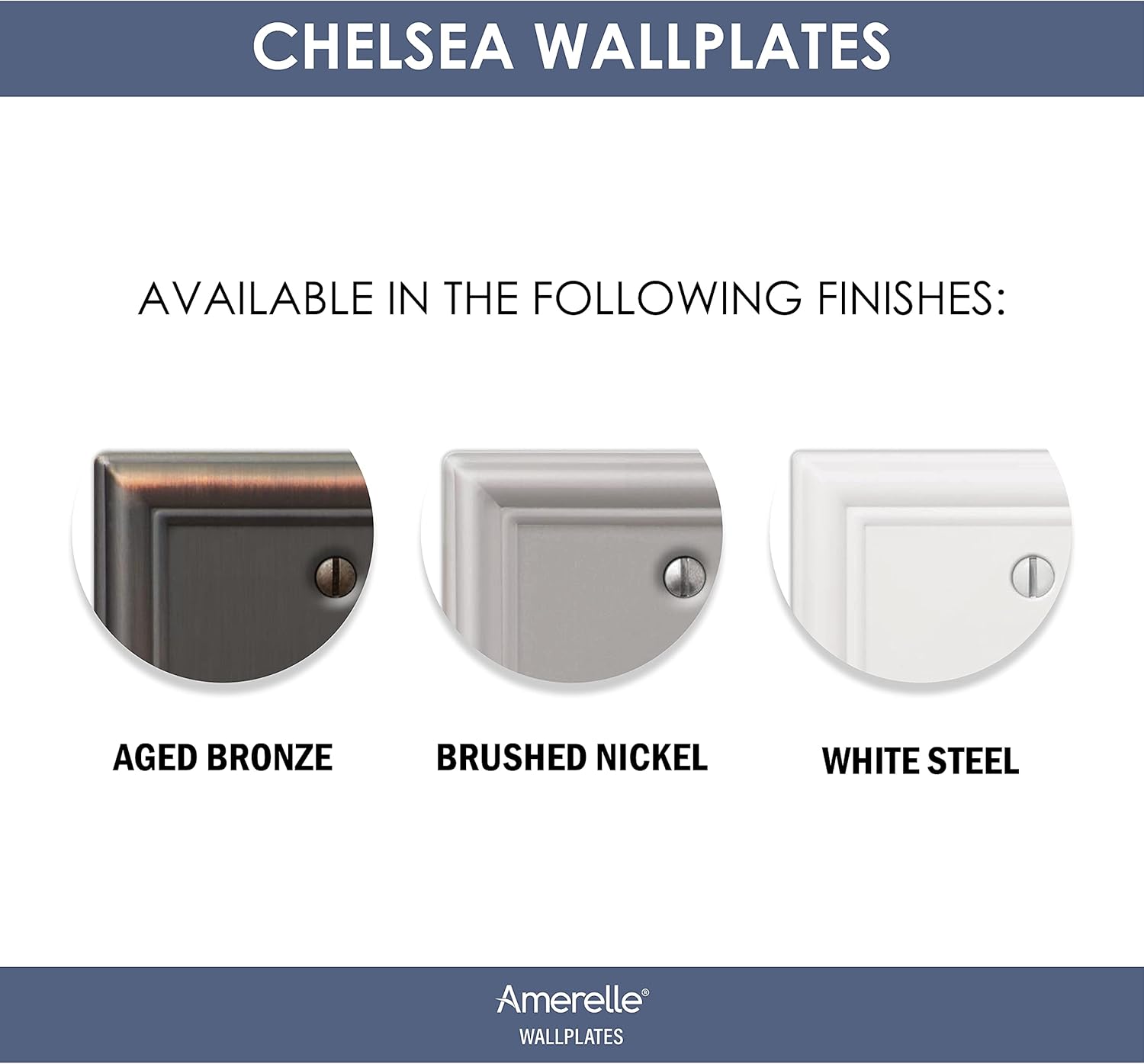 Aged Bronze Steel Single Duplex Wallplate by Amerelle - Chelsea Series 149DDB