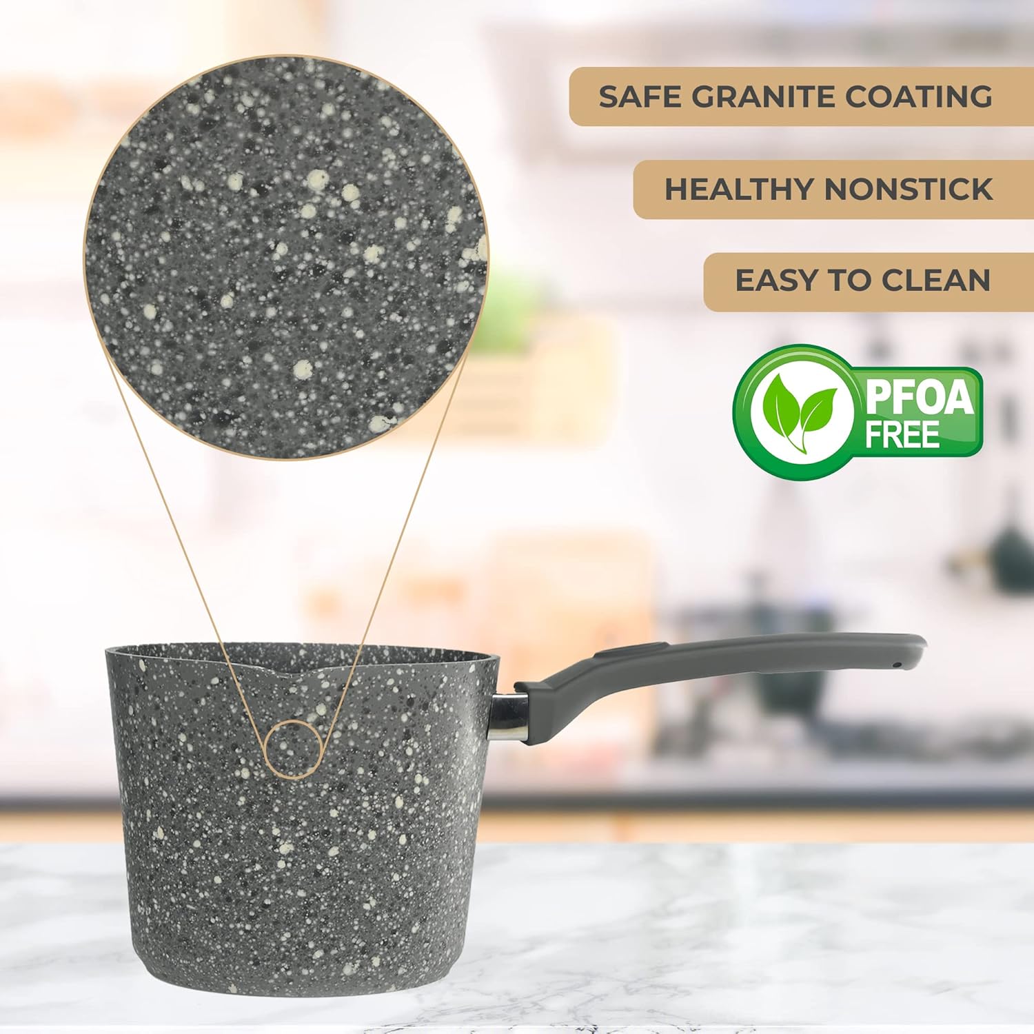 Akdeniz Luxury Cast Aluminum Cookware Set - Premium Nonstick Design for All Stovetops - 8 Piece Grey Induction Set