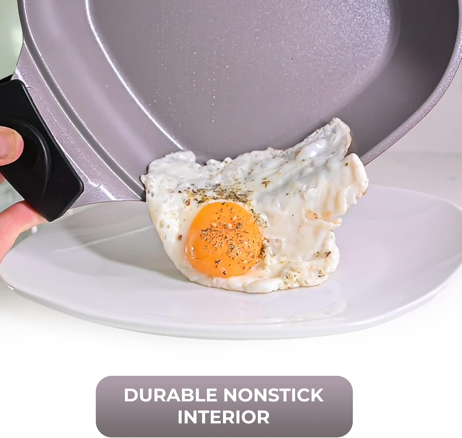 Akdeniz Luxury Cast Aluminum Cookware Set - Premium Nonstick Design for All Stovetops - 8 Piece Grey Induction Set