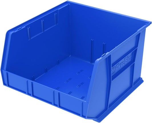 Akro-Mils 30270 Plastic Storage Bins, Blue, Stackable Bins for Garage, Pantry, Craft Organization - 18" x 16" x 11" - 3-Pack