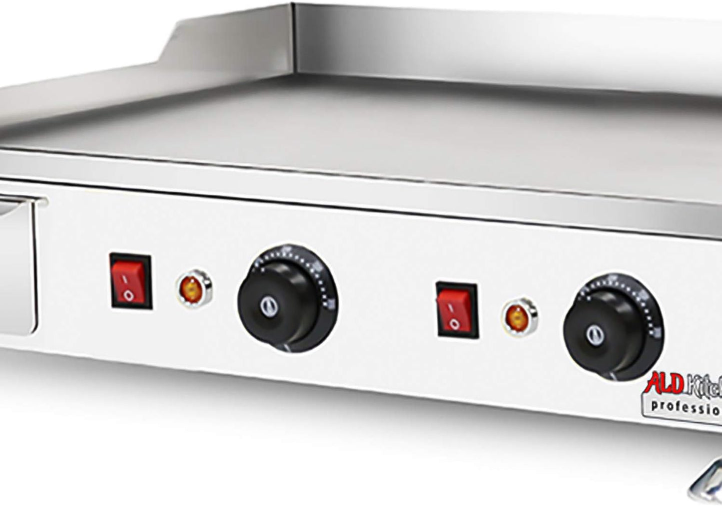 ALDKitchen Teppanyaki Grill Flat Top Griddle with Dual Thermostat - No Plug Required - 110V (24.25’ x 17.59’)