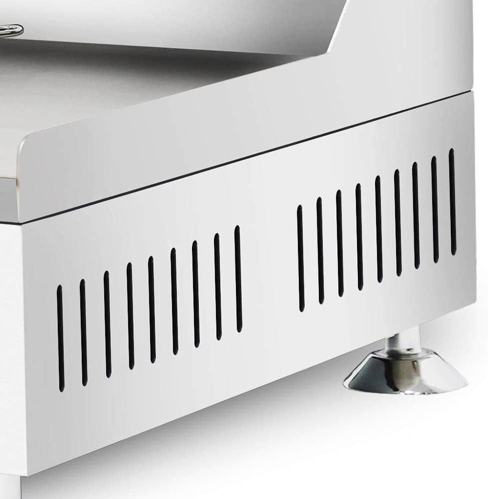 ALDKitchen Teppanyaki Grill Flat Top Griddle with Dual Thermostat - No Plug Required - 110V (24.25’ x 17.59’)