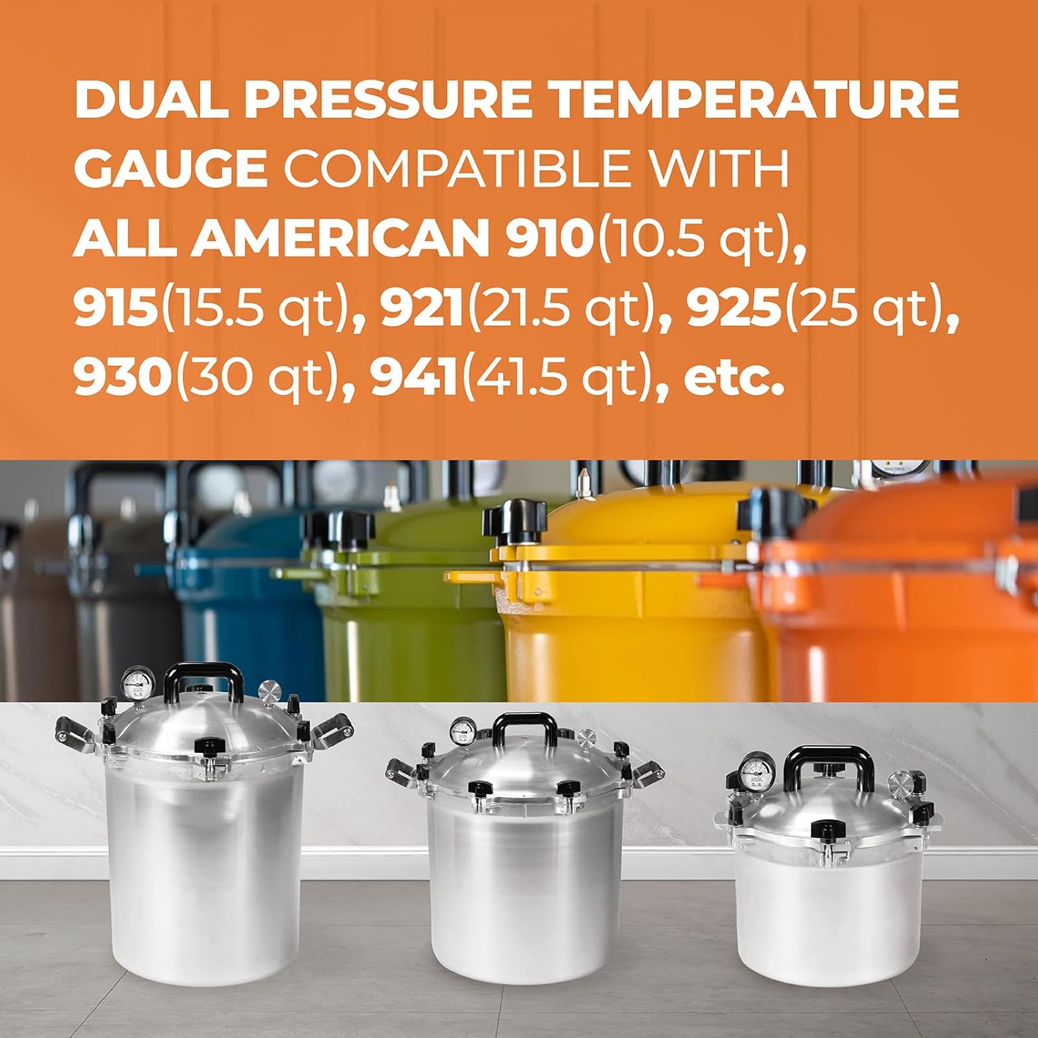All American Pressure Cooker Canner Gauge Replacement Kit - Compatible with 1930-41.5 qt Models - Easy-to-Read Parts for All Pressure Cookers