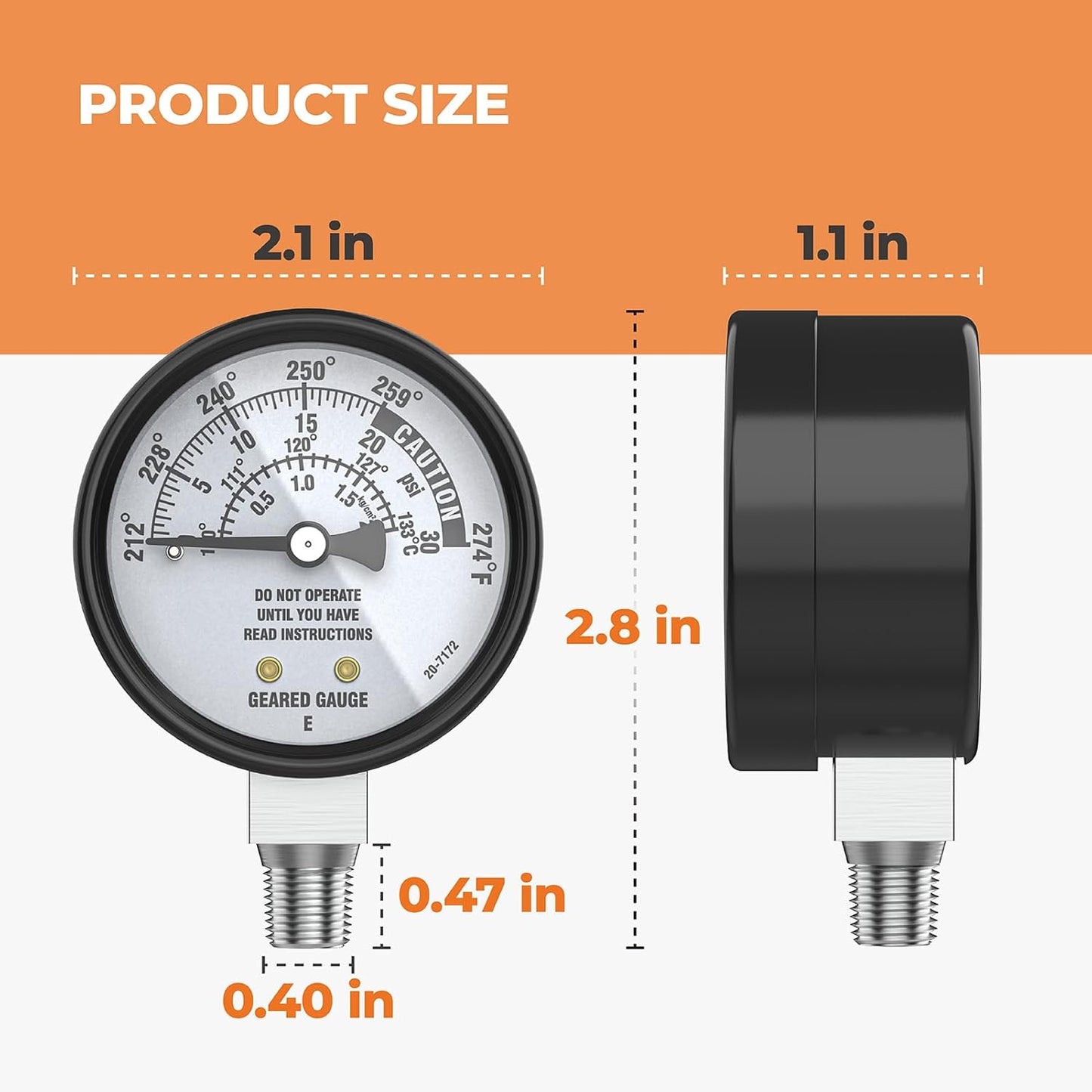 All American Pressure Cooker Canner Gauge Replacement Kit - Compatible with 1930-41.5 qt Models - Easy-to-Read Parts for All Pressure Cookers